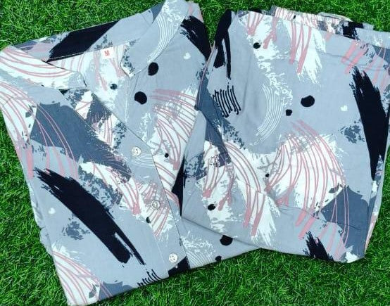 Premium Rayon Printed Cord Set-2028A