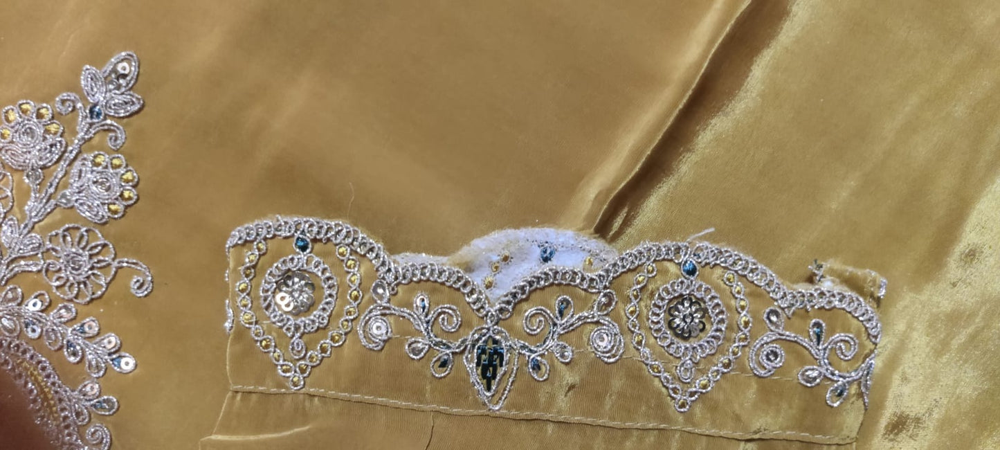 Pure Crepe Embroidered Suit-4274