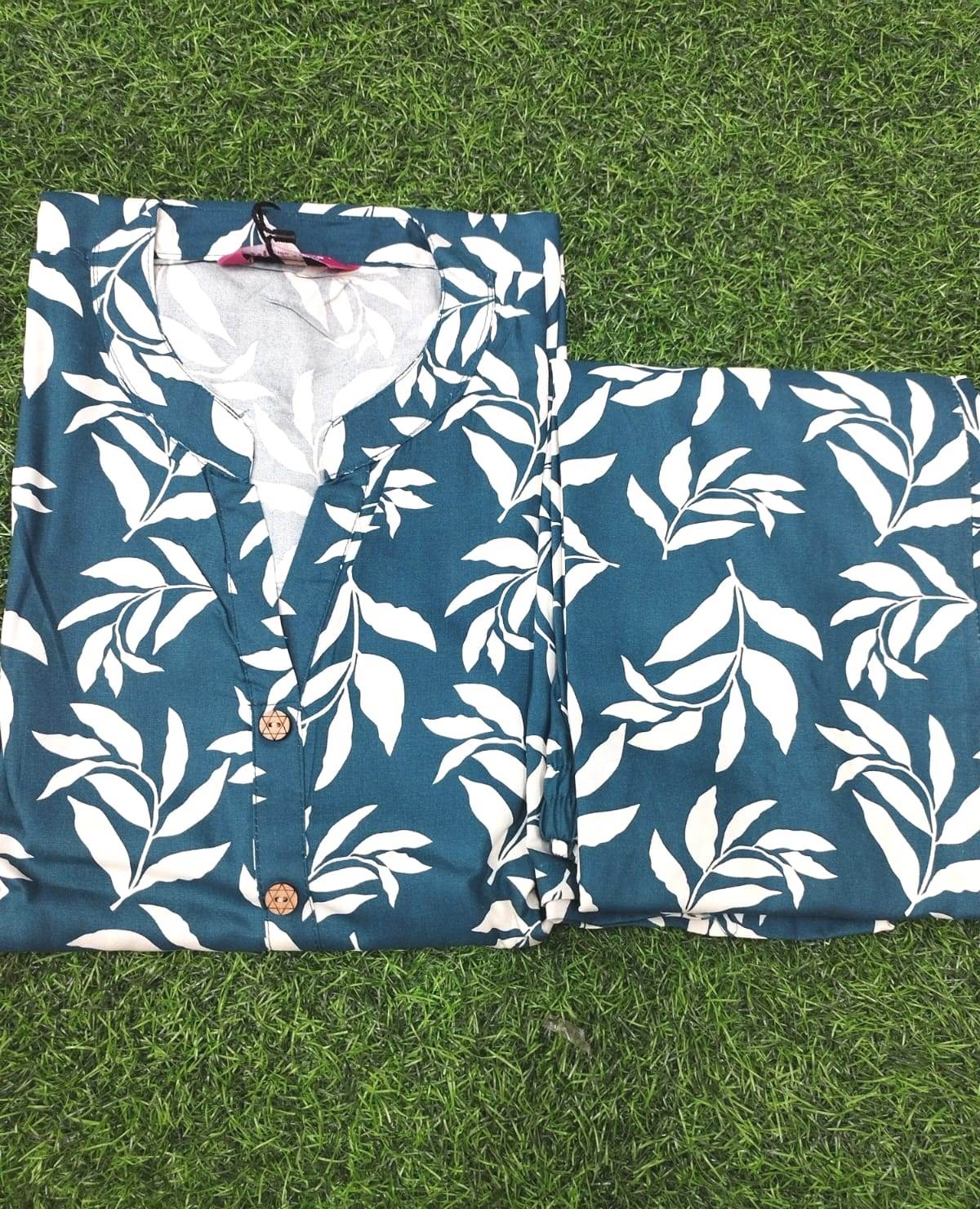 Stylish Printed Rayon Cord Set-103