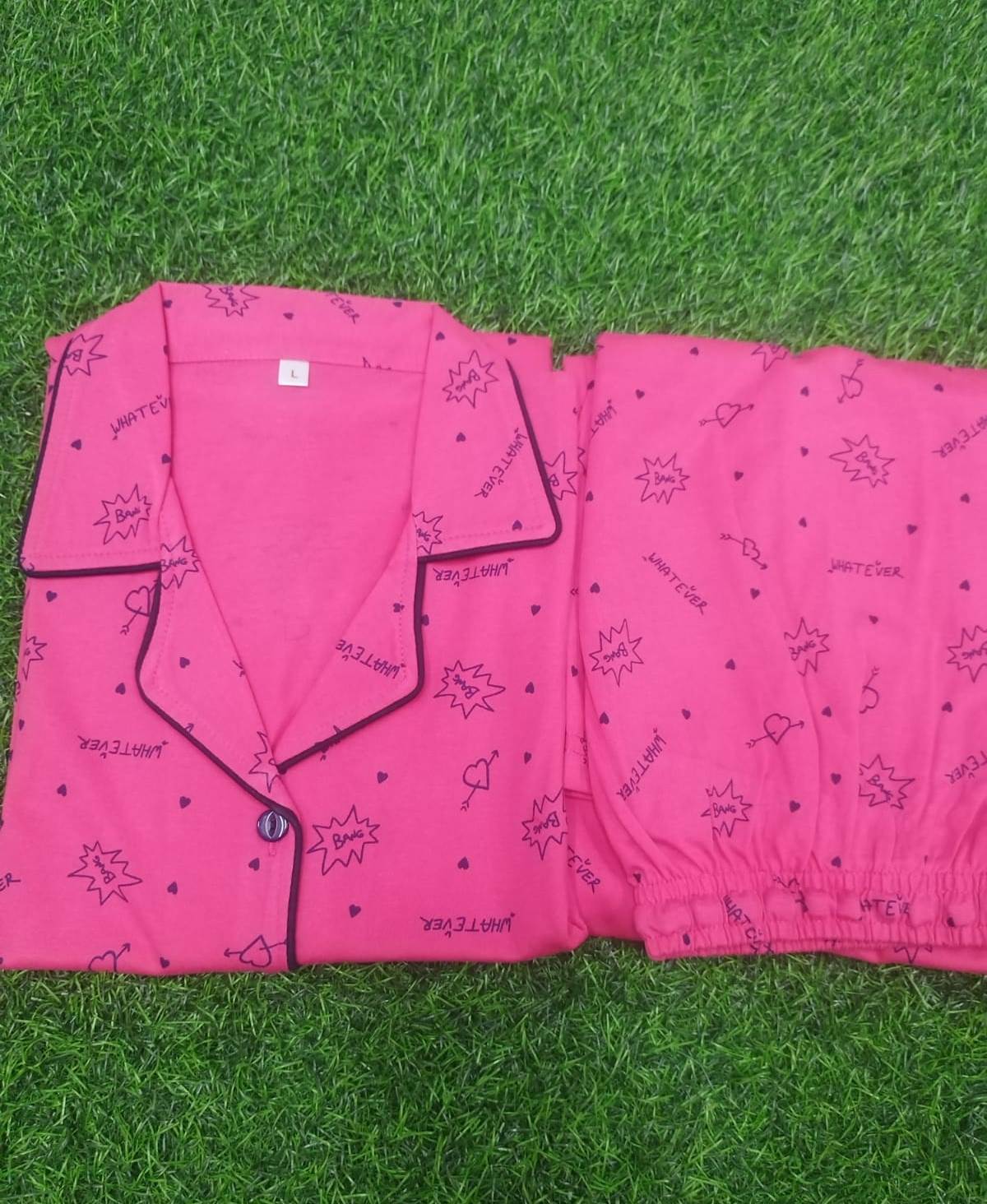 Printed Collar Nightsuit-2045