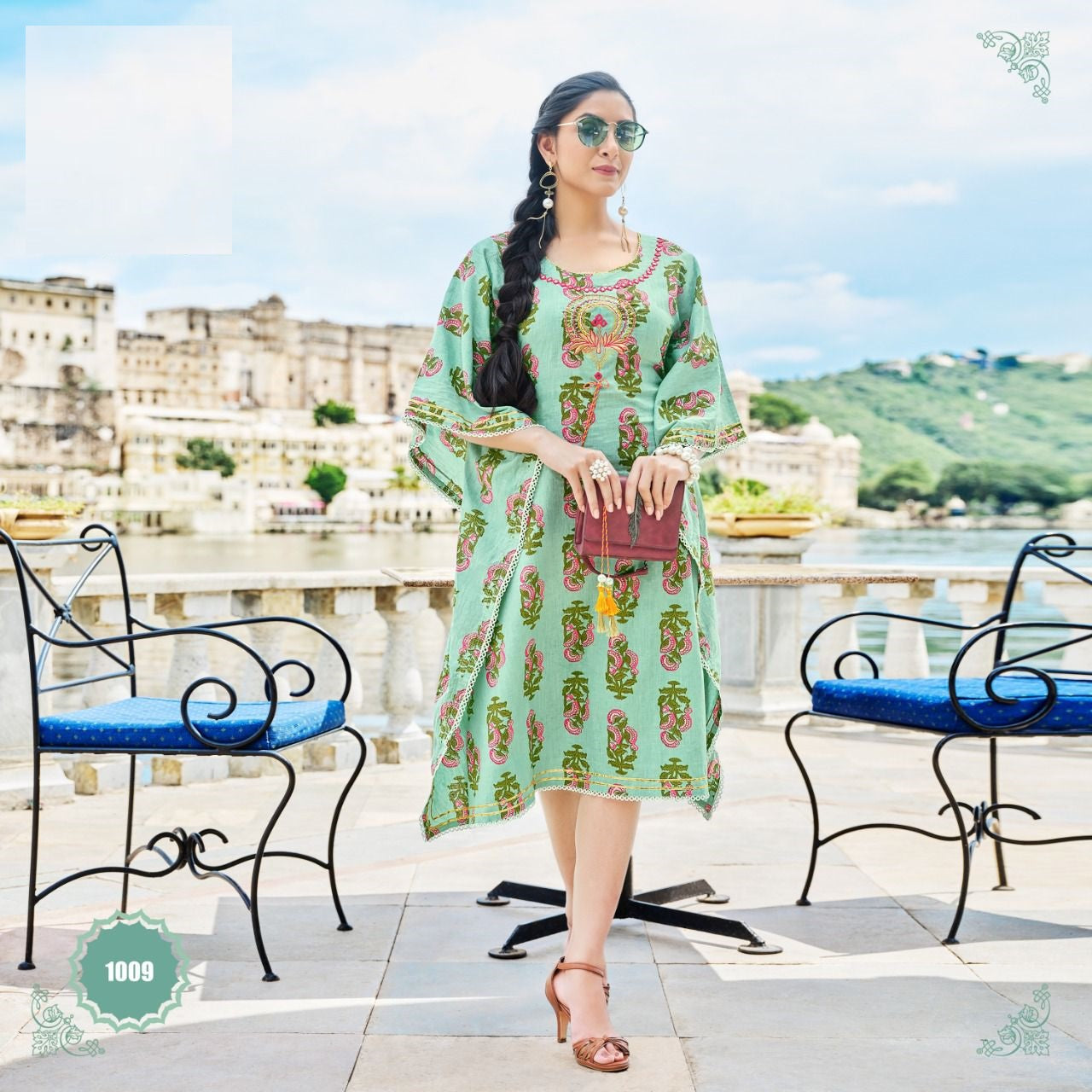 Pista Kaftan with Fancy Embroidery