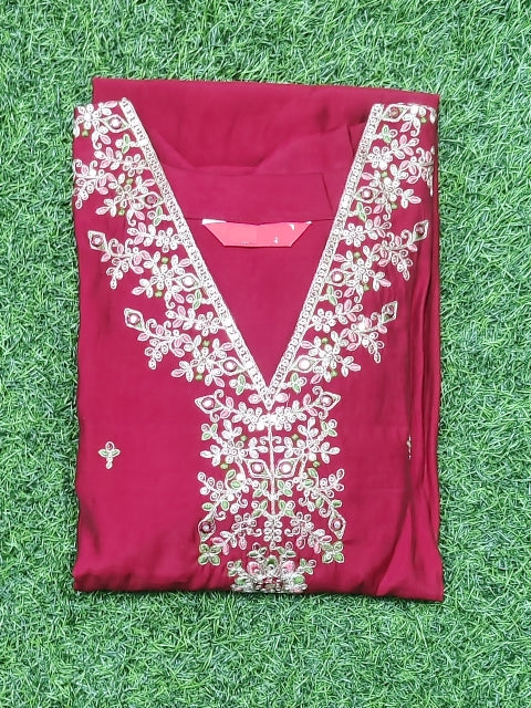 Party Wear Silk Suit-1003