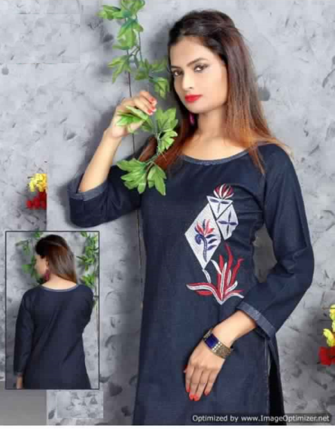 Denim Short Kurti