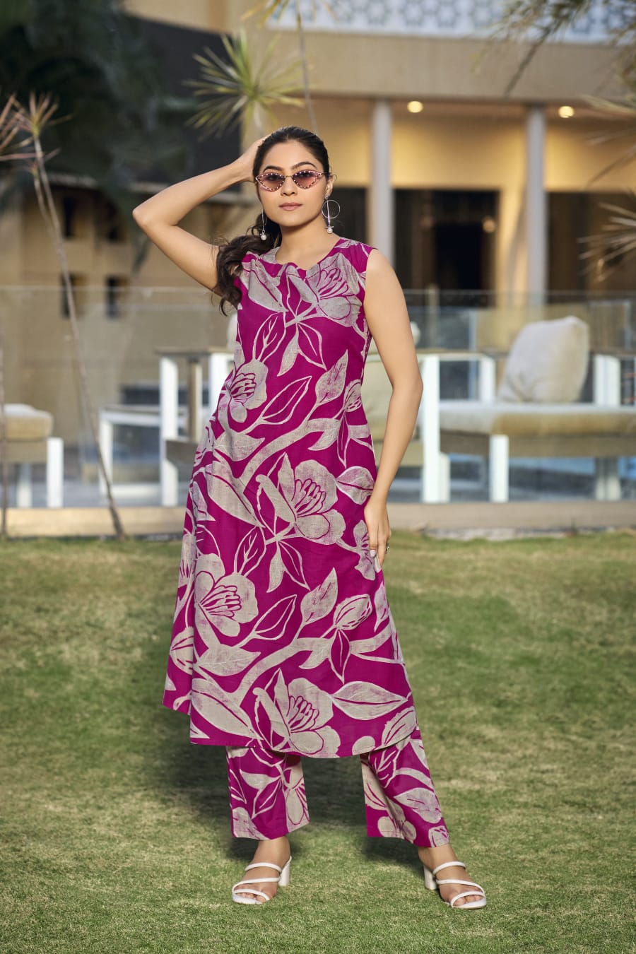Cotton Sleeveless Cord Sets for Summers Online