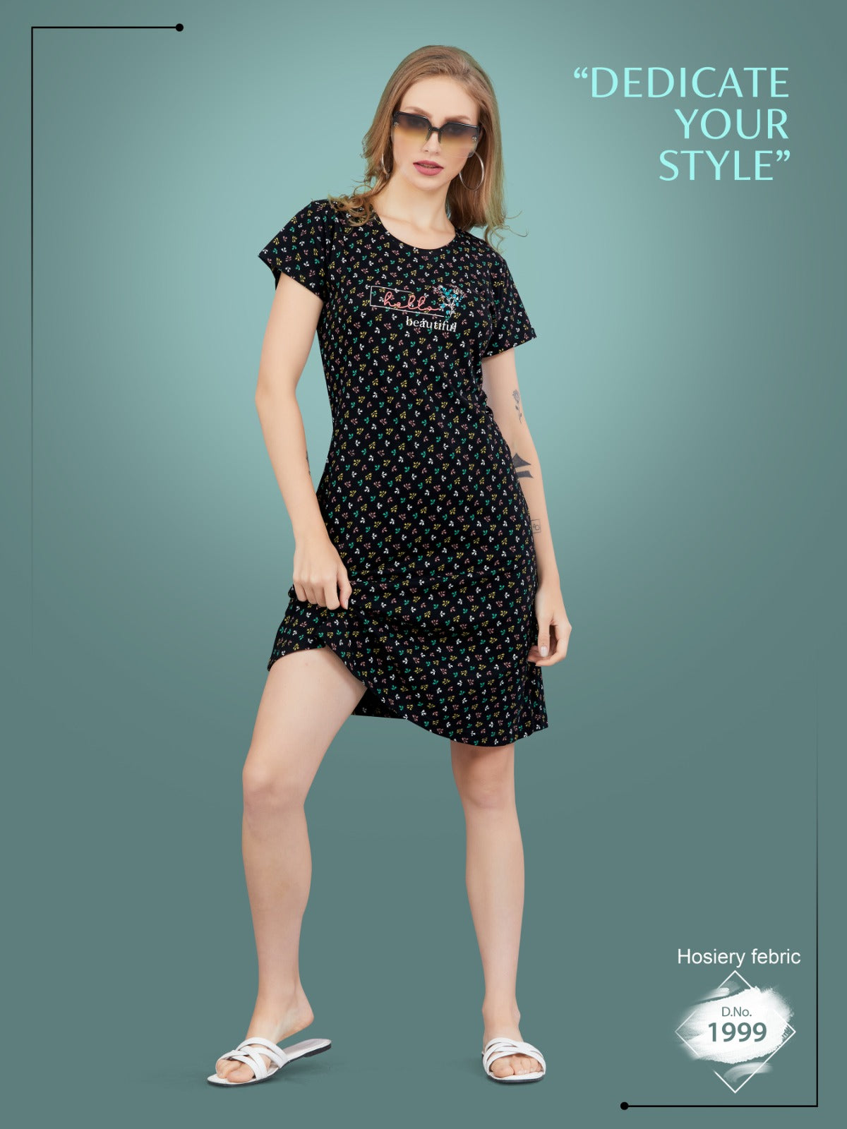Women's Trendy Short Night Dress-1999