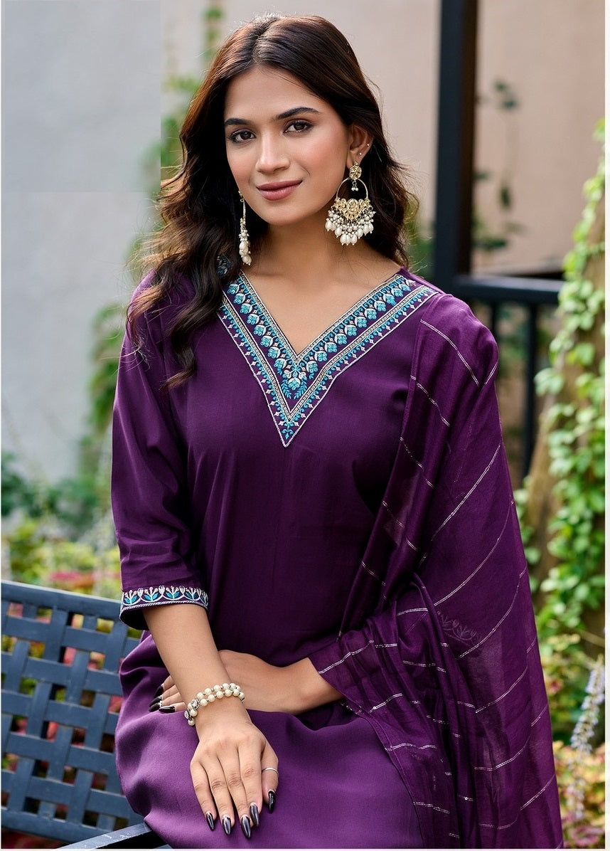Women Roman Silk Suit Set-1005