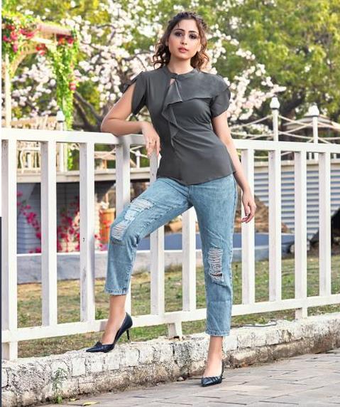 Short Butter Georgette Top-1008