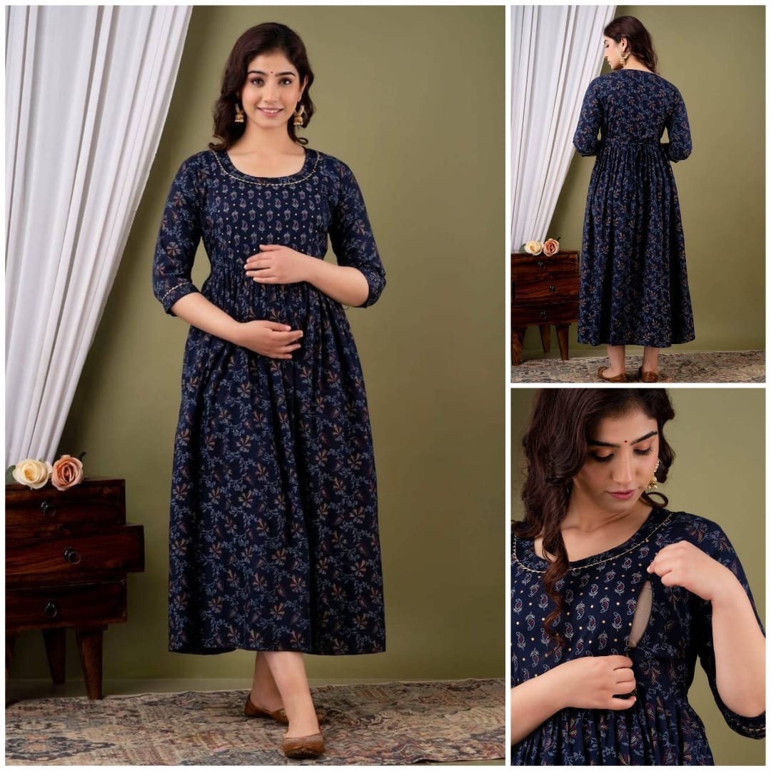 Blue Feeding Kurti
