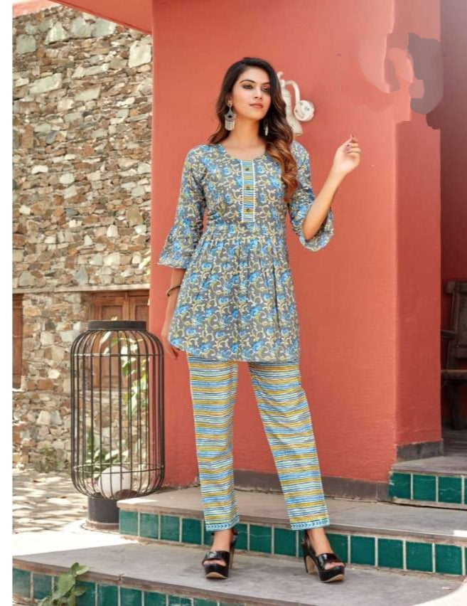 Printed Cotton Cord Set