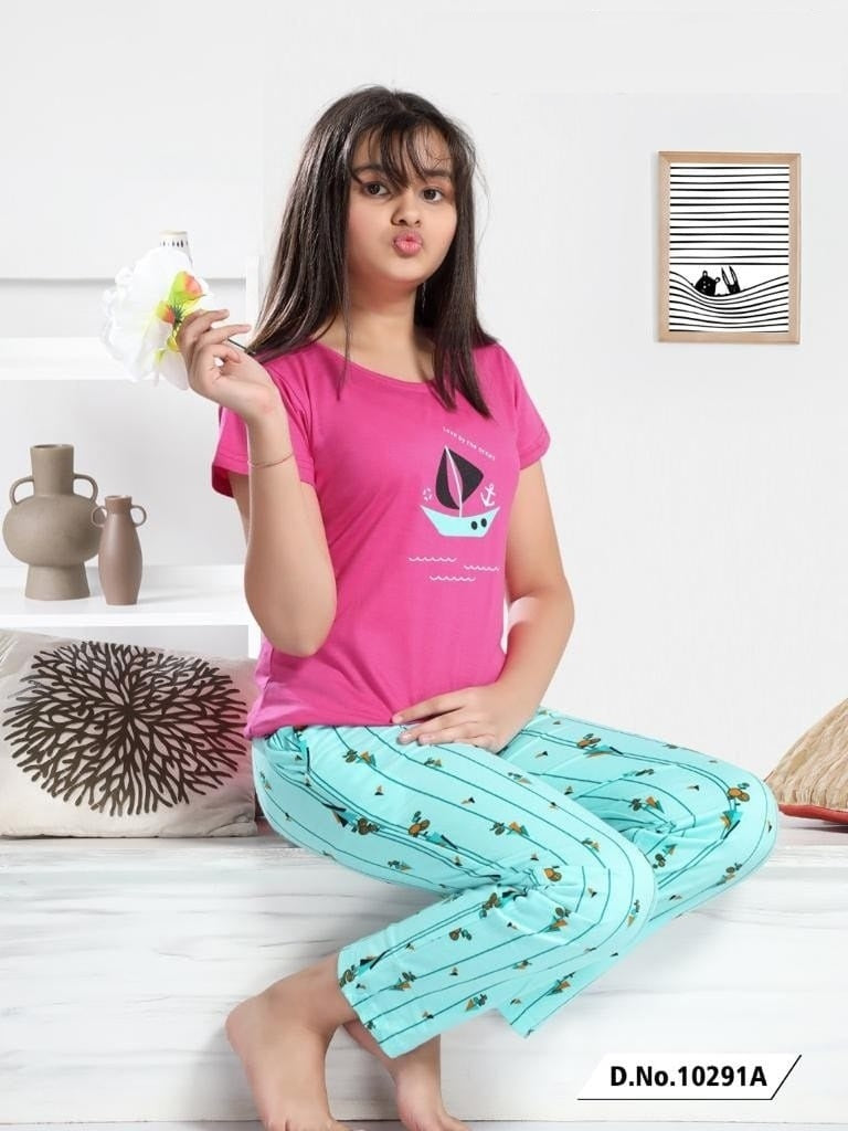 Kids Cotton Nightwear Set-10291A