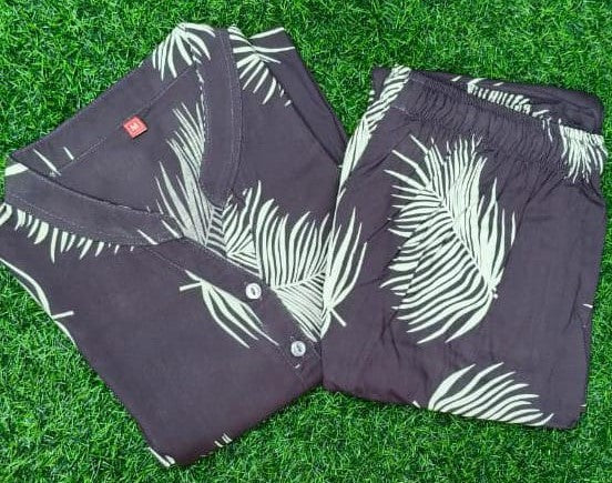 Premium Rayon Printed Cord Set-3019