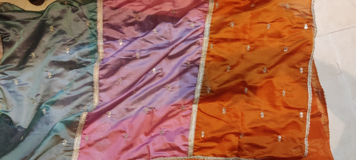 Pure Crepe Embroidered Suit-4271