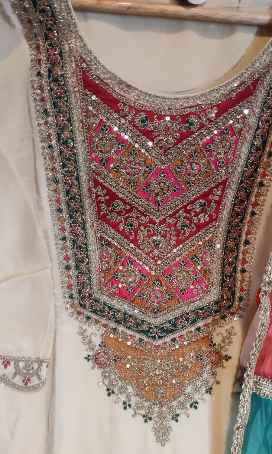 Pure Crepe Embroidered Suit-4272