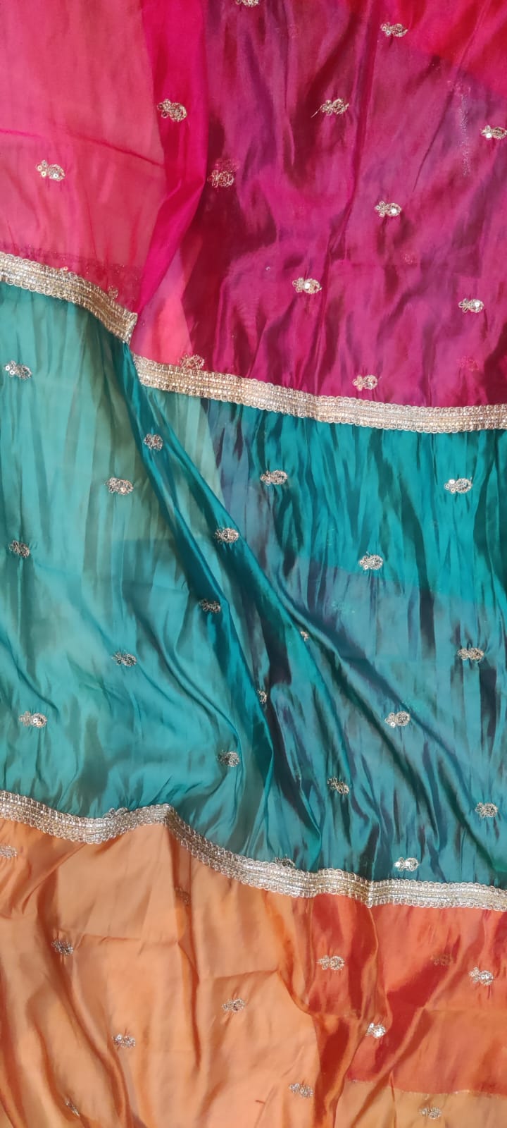 Pure Crepe Embroidered Suit-4272