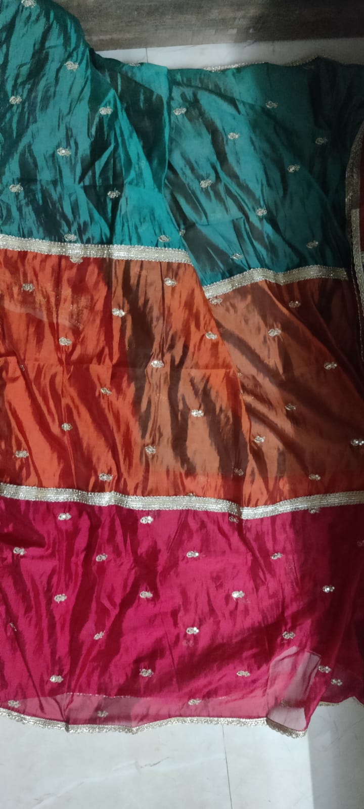 Pure Crepe Embroidered Suit-4273