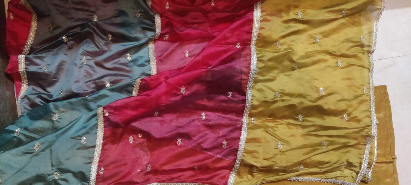 Pure Crepe Embroidered Suit-4274