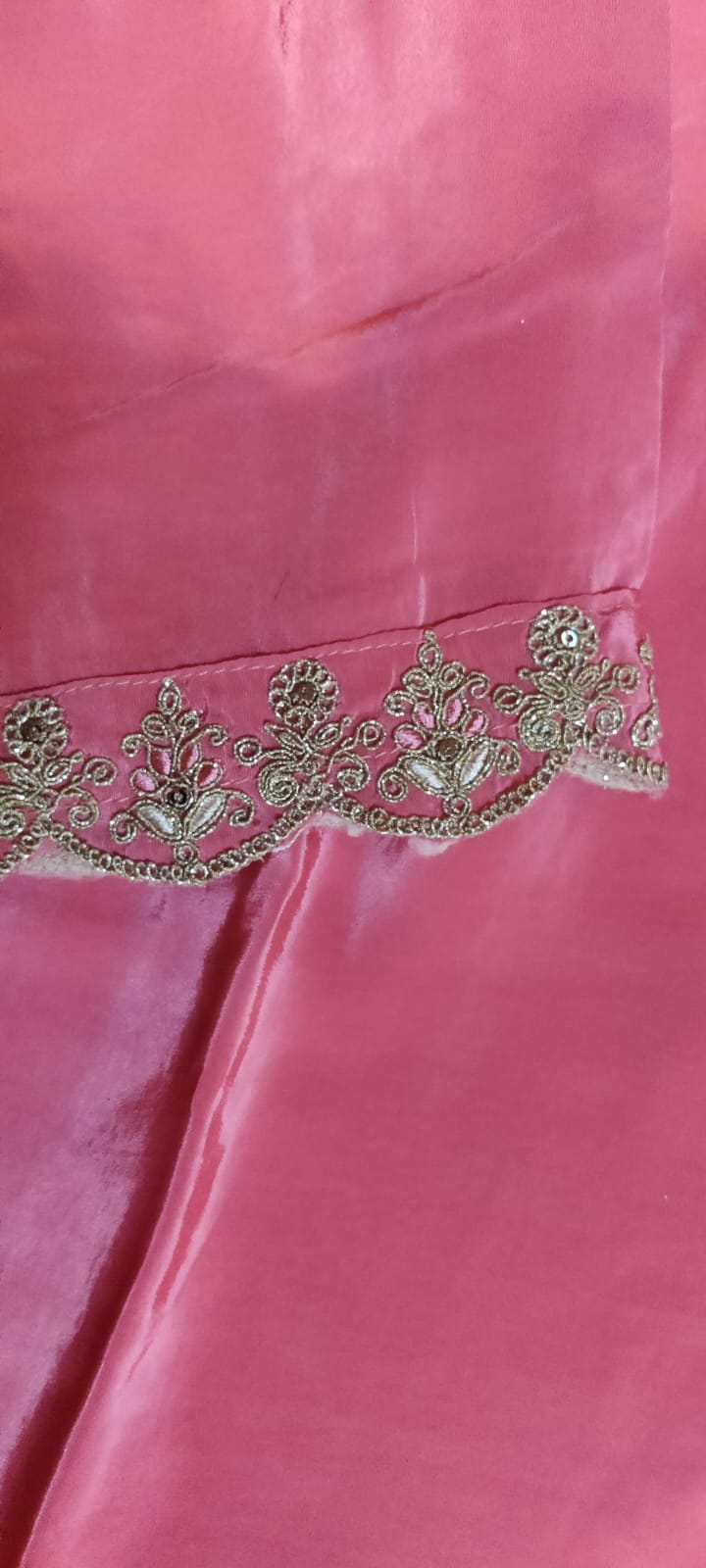 Pure Crepe Embroidered Suit-4276