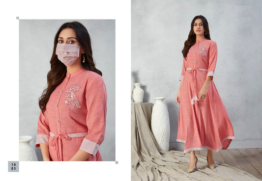 Grey Embroidery Work Fancy Rayon Long Gown