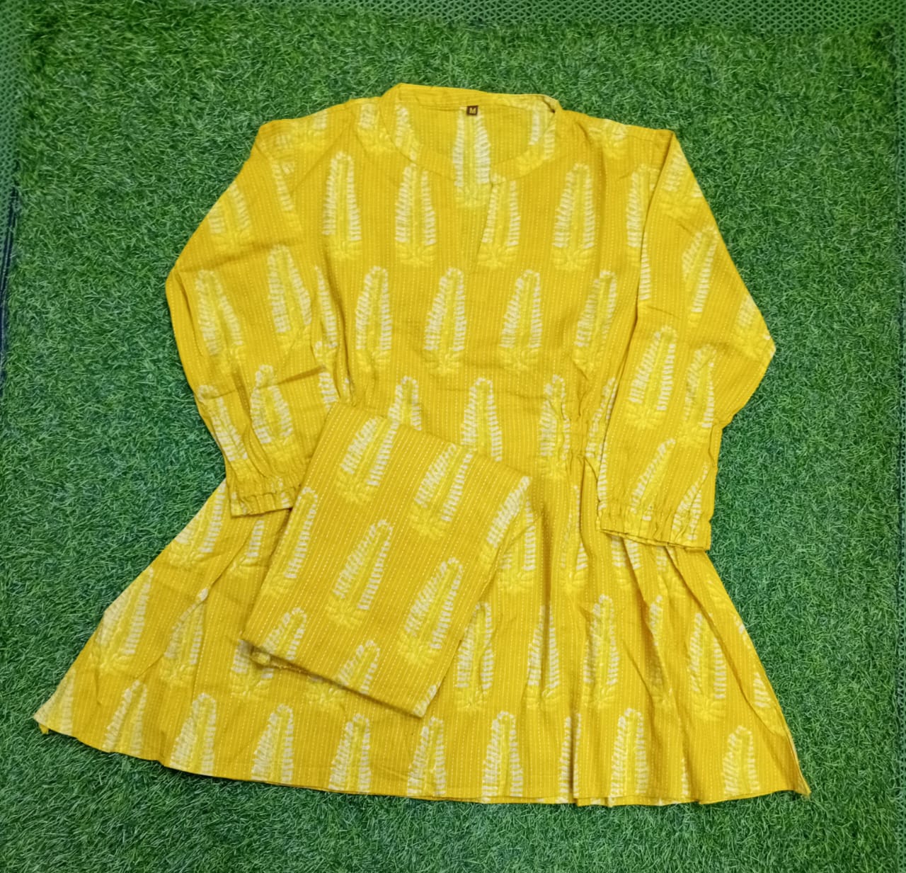 Cotton Yellow Cord Set