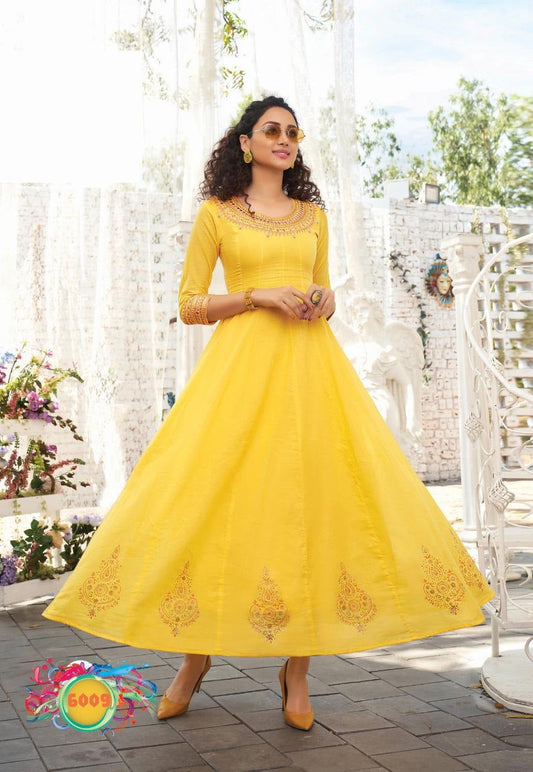 Kurti With Jacket Ethnic Wear- Kajal Style Kurtis