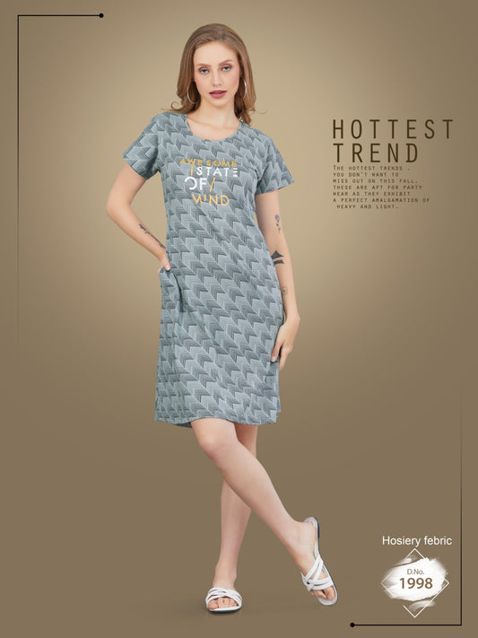 Women's Trendy Short Night Dress-1998