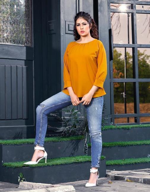 Short Butter Georgette Top-1007