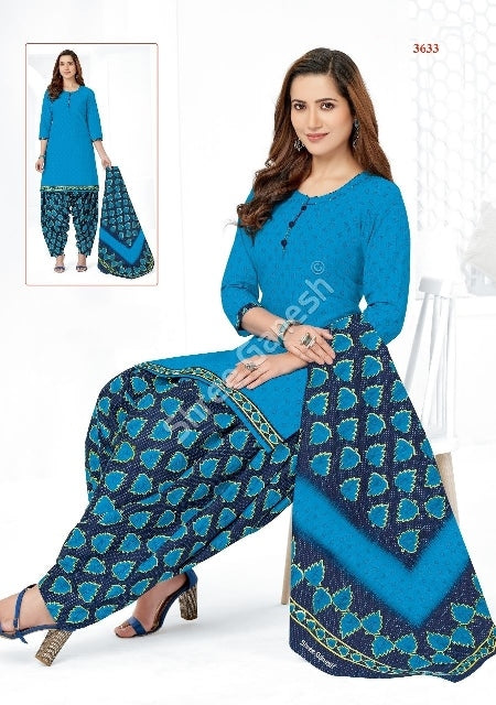 Blue Classic Cotton Ready to Wear Suit