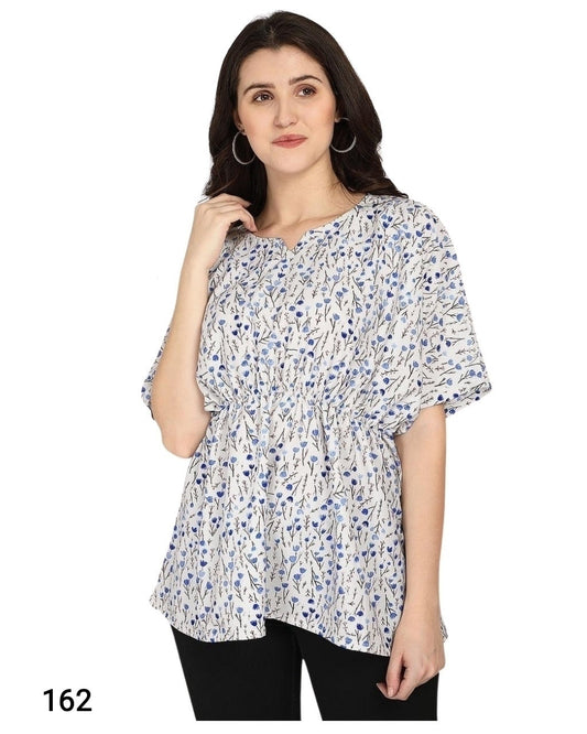 White Printed Kaftan Top