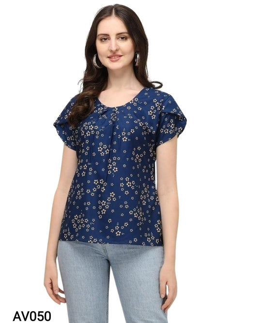 Royal Blue Printed Top