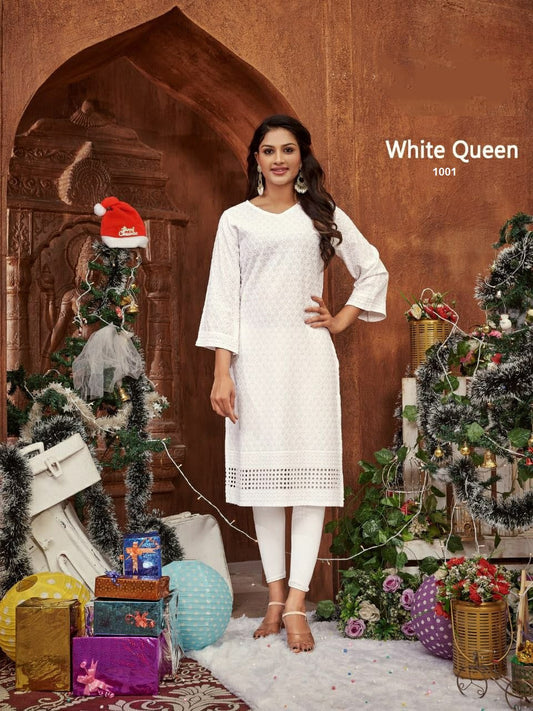 Celebrate Independence Day with our White Patriotic Kurti Collection