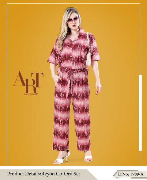 Buy Printed Cord Set Women Online in India - VogPap